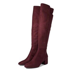 MICHAEL MICHAEL KORS BRADEN Women's Block Heels Knee High Boots Merlot Size 7